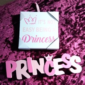 Pink and White Princess Wall Decor Set